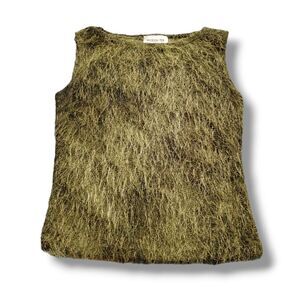 Y2k Green fringe top